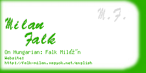 milan falk business card